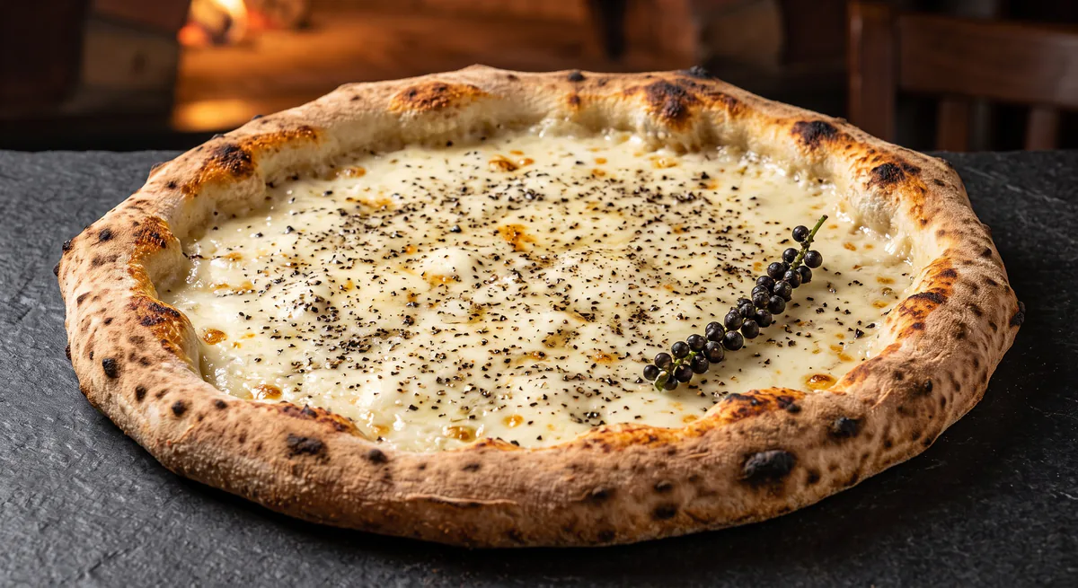 PIZZA CACIO E PEPE at Basilico