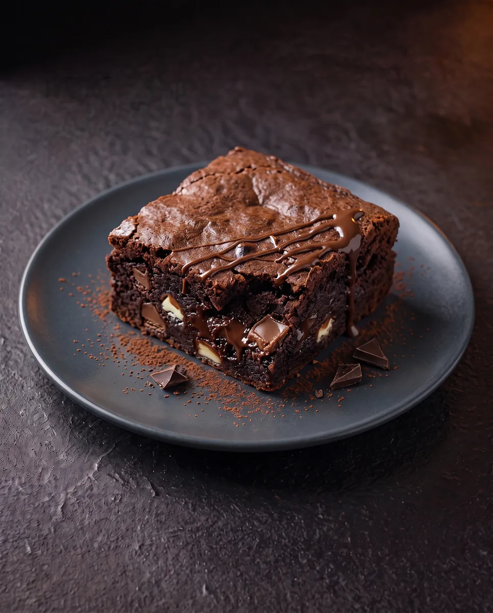 TRIPLE CHOCOLATE BROWNIE at Basilico